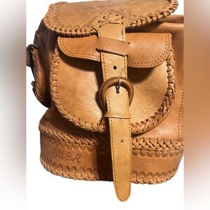 Leather backpack